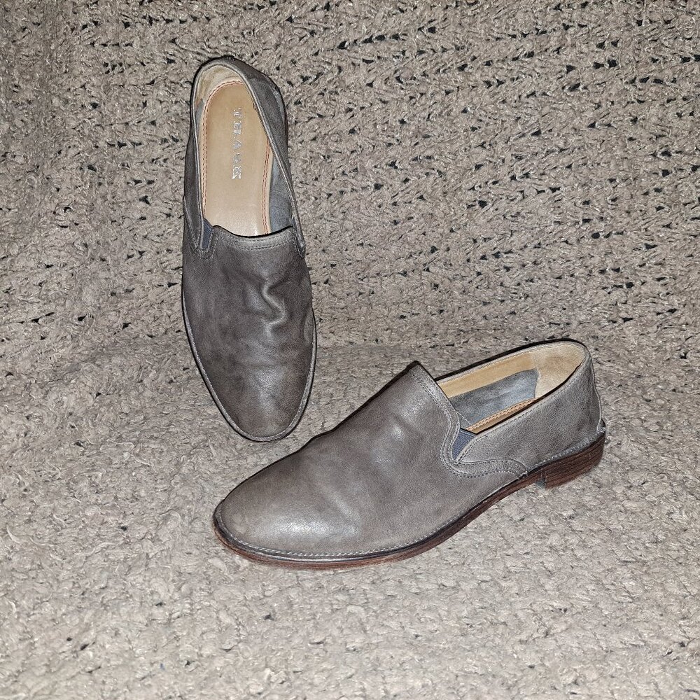 TRASK-Loafers-Slip On-Brown Leather Loafers-Size 8-Excellent